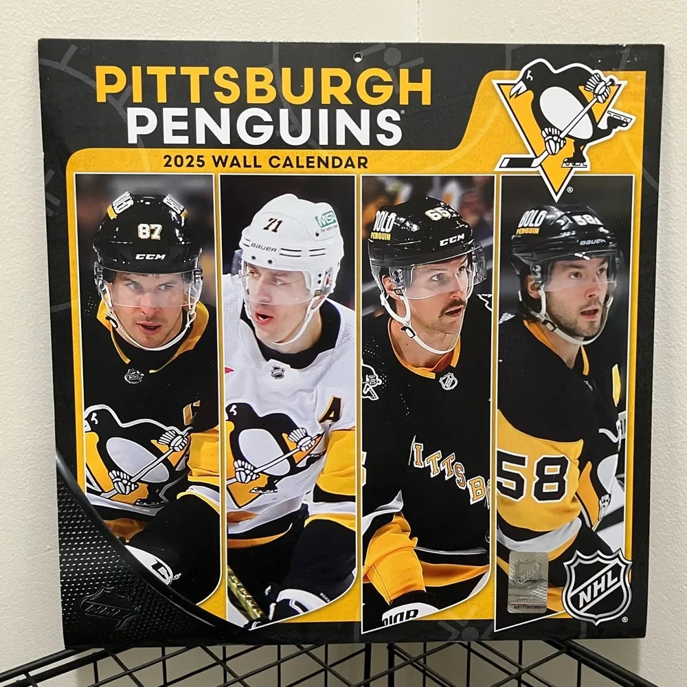 NEW Pittsburgh Penguins 2025 Wall Calendar, NHL Official Hockey 12 x 12 inches